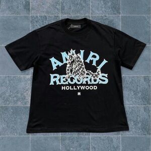 AMIRI Black and Blue Graphic Tee